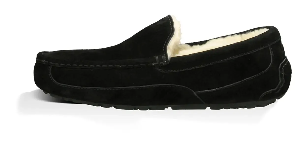 Mens UGG Ascot (Suede)  Classic Moc-Toe Slipper with Indoor/Outdoor Comfort