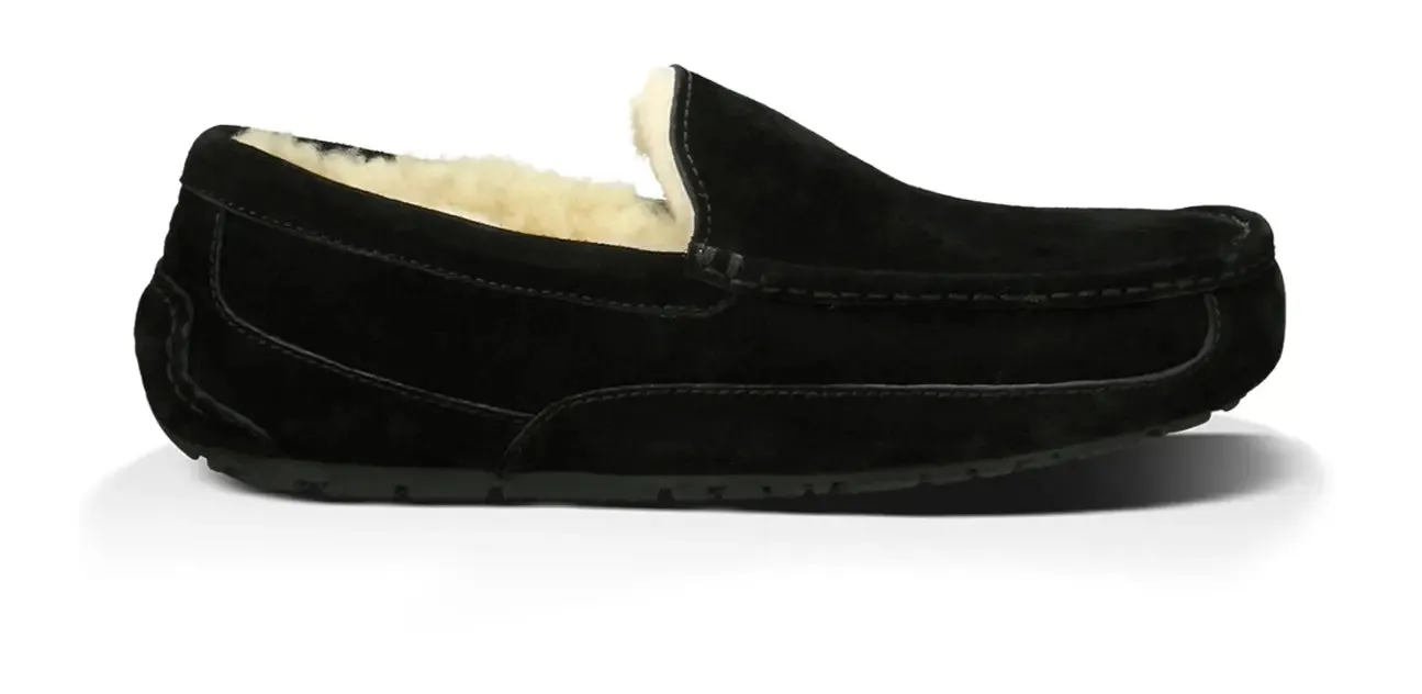 Mens UGG Ascot (Suede)  Classic Moc-Toe Slipper with Indoor/Outdoor Comfort