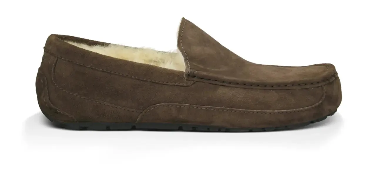Mens UGG Ascot (Suede)  Classic Moc-Toe Slipper with Indoor/Outdoor Comfort