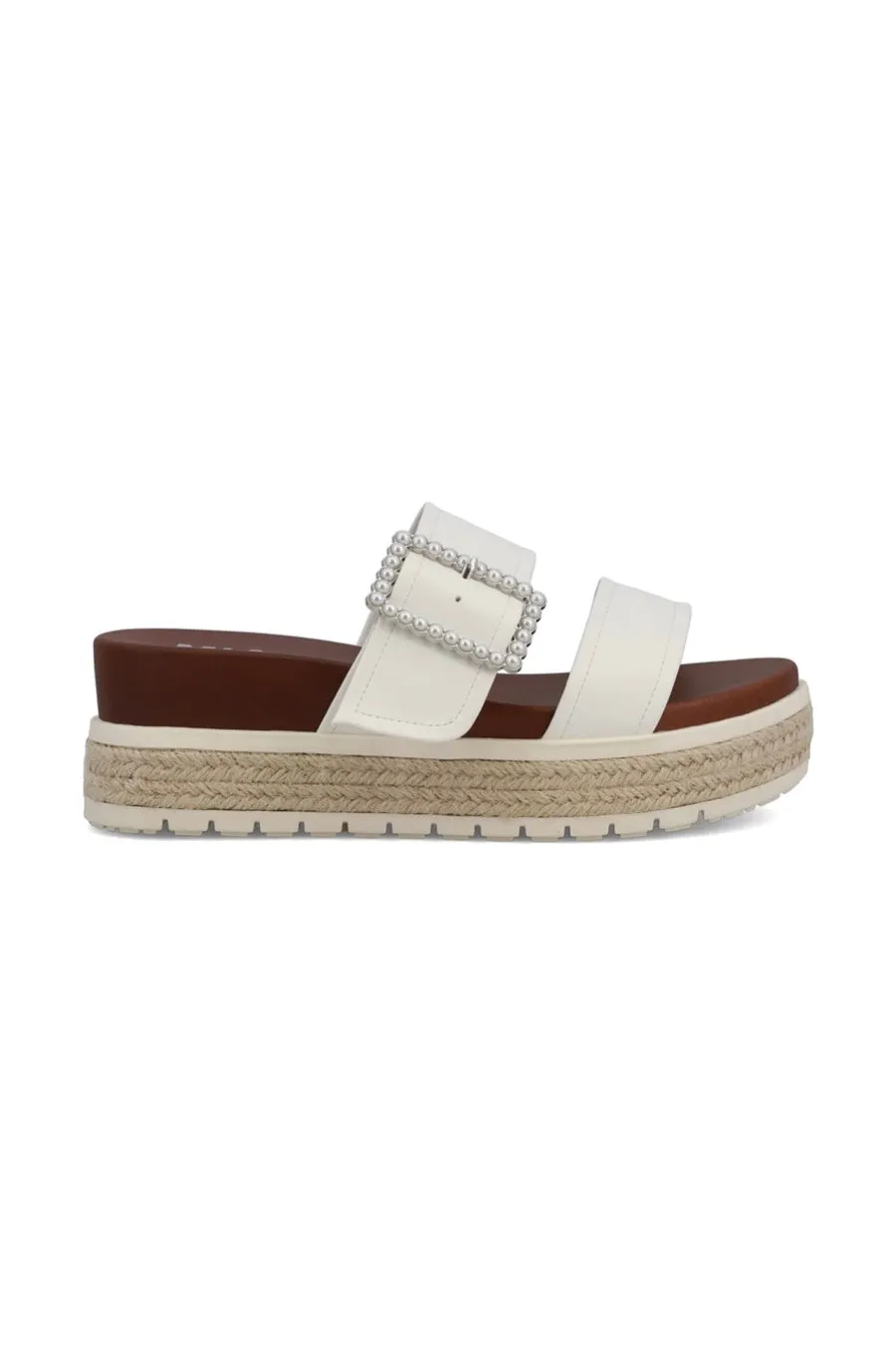 MIA Kika Platform Espadrille Slide Sandals