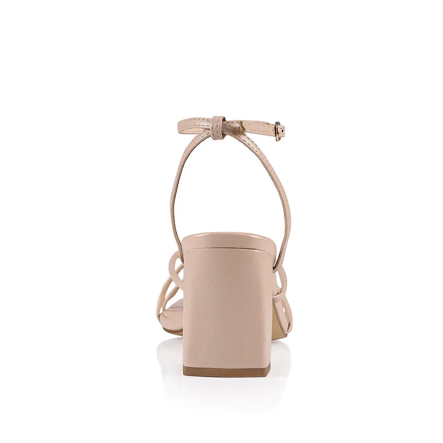 Nakita Block Heel by Verali - Nude