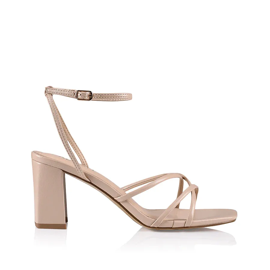Nakita Block Heel by Verali - Nude