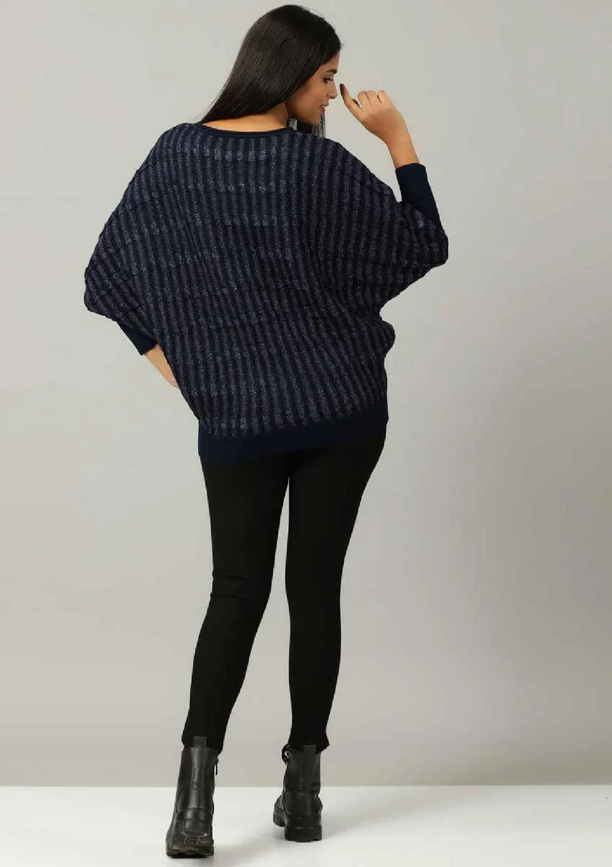 Navy Blue Shimmer Pullover