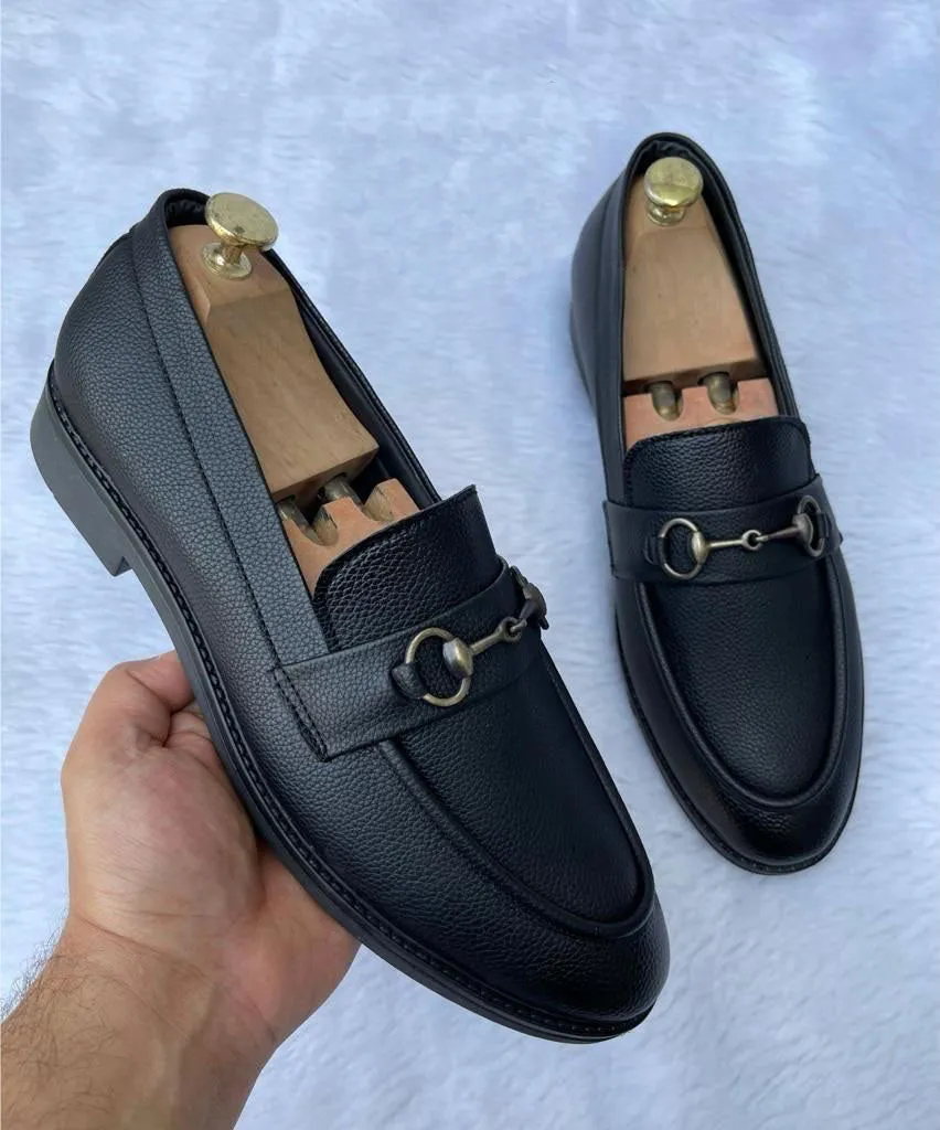 New Buckle Moccasins High Quality Wrinkle Free Faux Leather with Durable Sole Quality-Jack marc