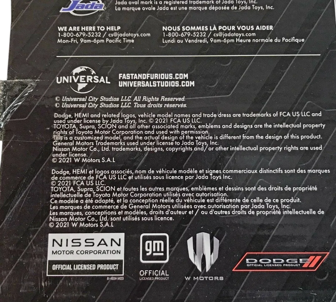 NIB *Jada Fast & Furious: Doms Dodge Charger 1:24R/C 2.4GHz Die Cast Car