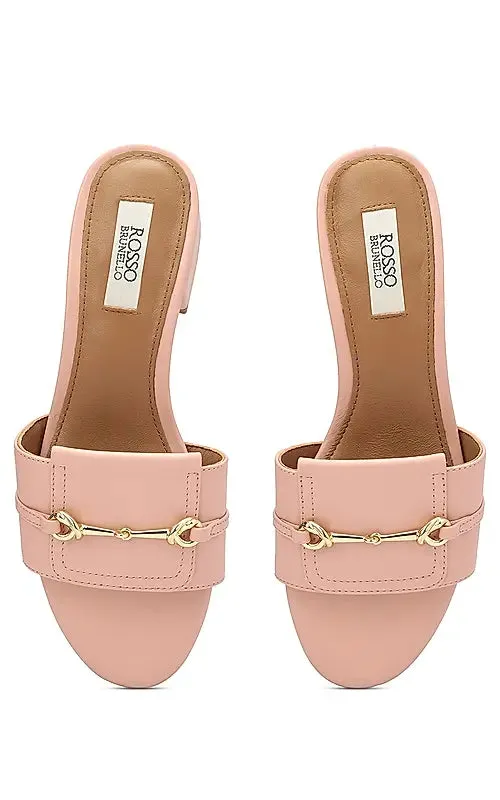 Pink Block Heels With Buckle