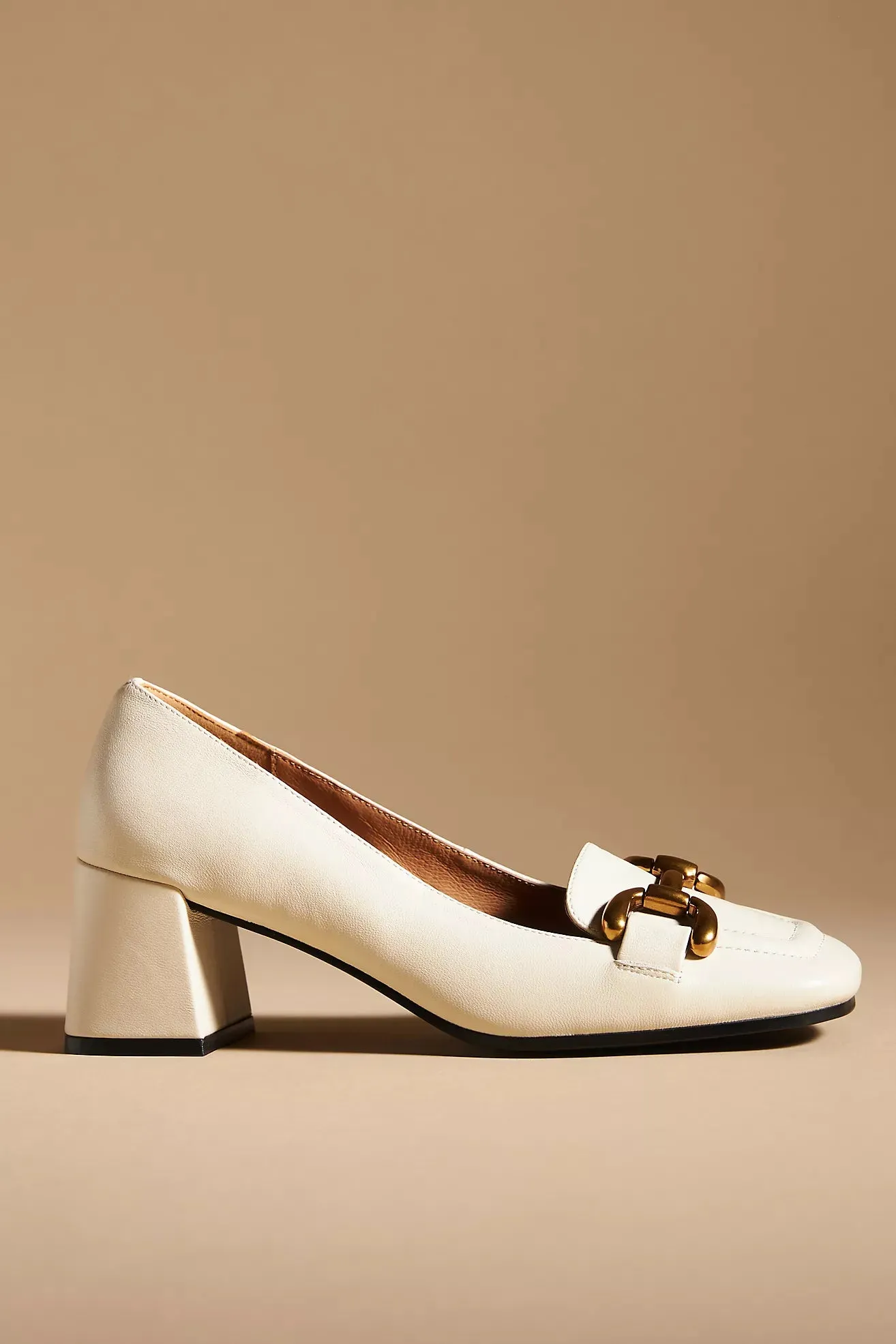 Renee Leather Heels - Off White