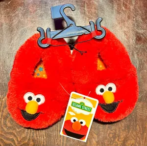 Sesame Street Elmo Character Plush Slippers