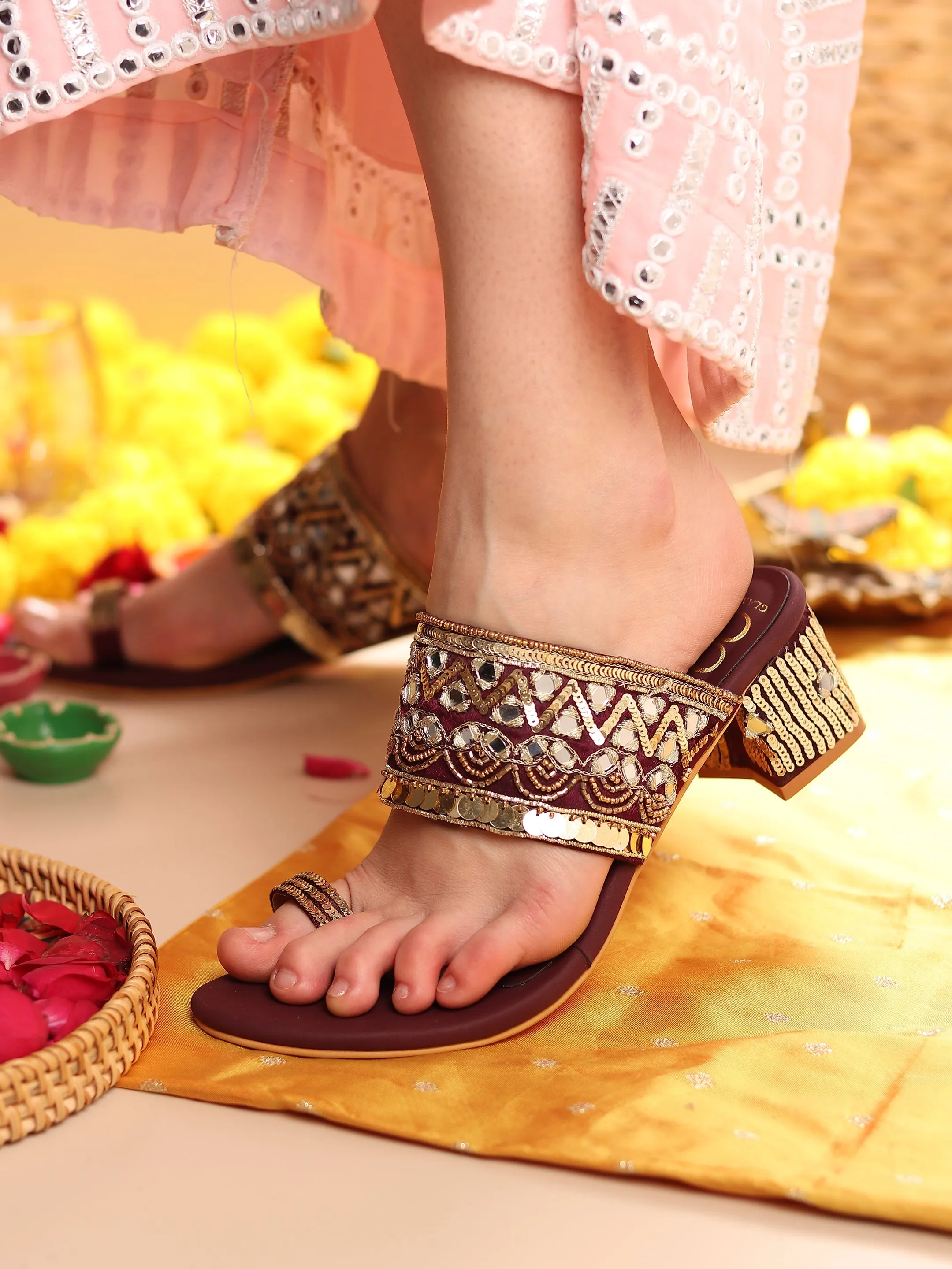 Sharab Kolhapuri Chappal with Heels
