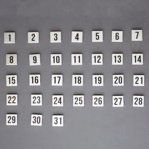 Stainless Steel Number Magnet Set