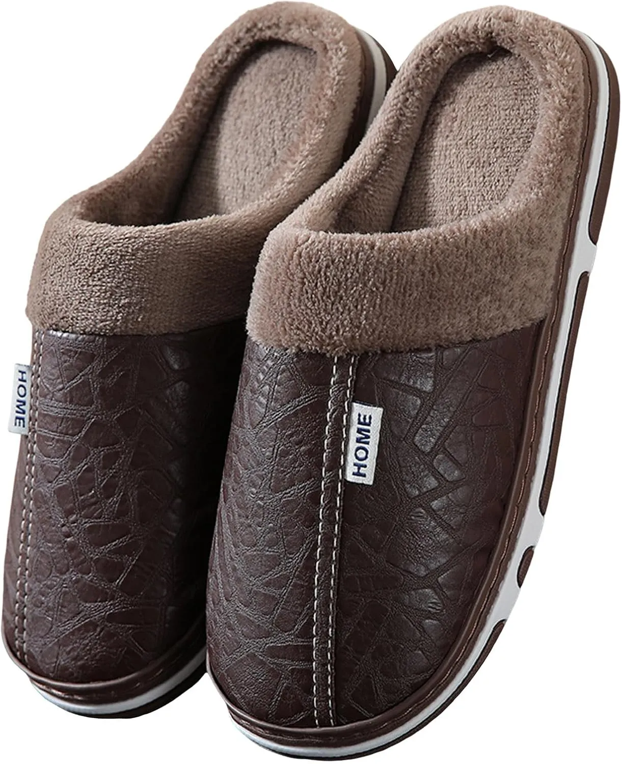 Unisex House Slippers Slip on Fuzzy Memory Foam Slippers Scuff Outdoor Indoor Warm Plush Bedroom Shoes Cloud Slides