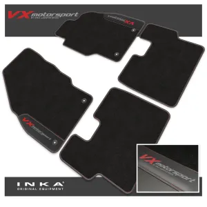 Vauxhall Corsa D Car Mats (Front & Rear Set) with Premium Carpet & OEM Leatherette, Fits MY07 to MY14