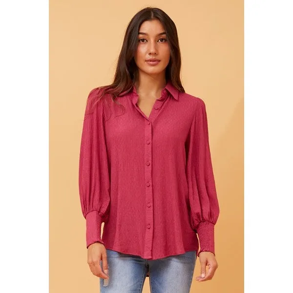 VELLE BALLOON SLEEVE SHIRT