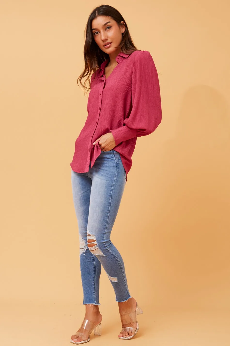 VELLE BALLOON SLEEVE SHIRT