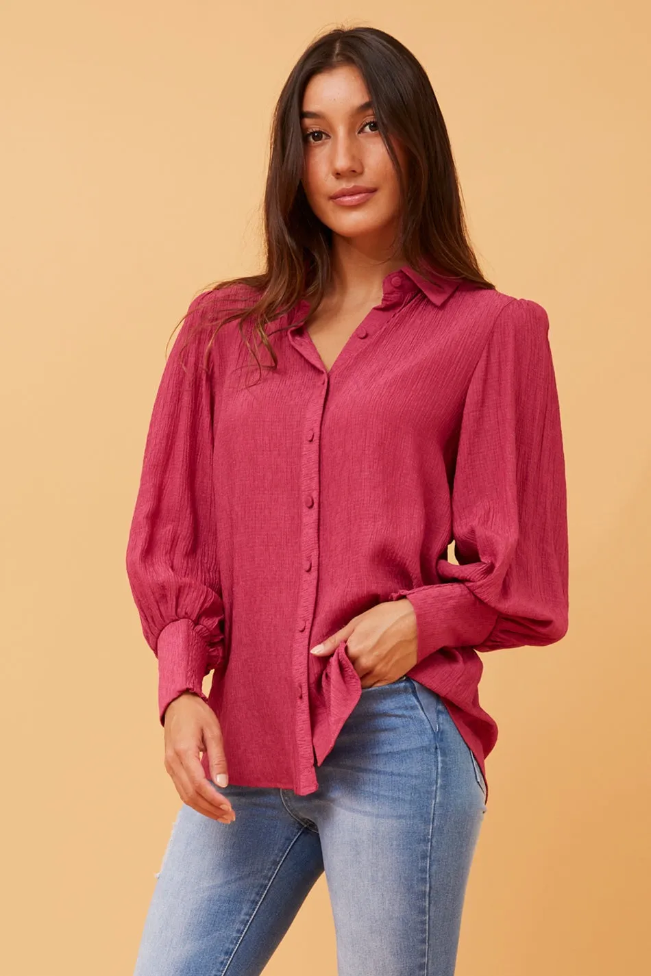 VELLE BALLOON SLEEVE SHIRT