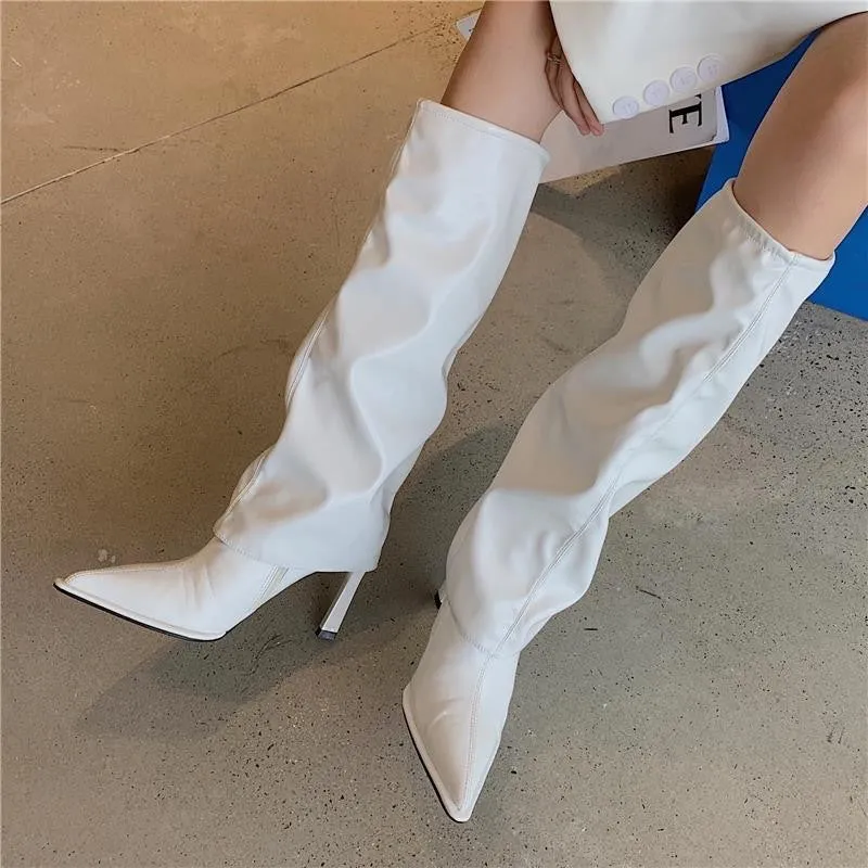Versatile Fall/Winter Thin High Heel Pointed Long Boots