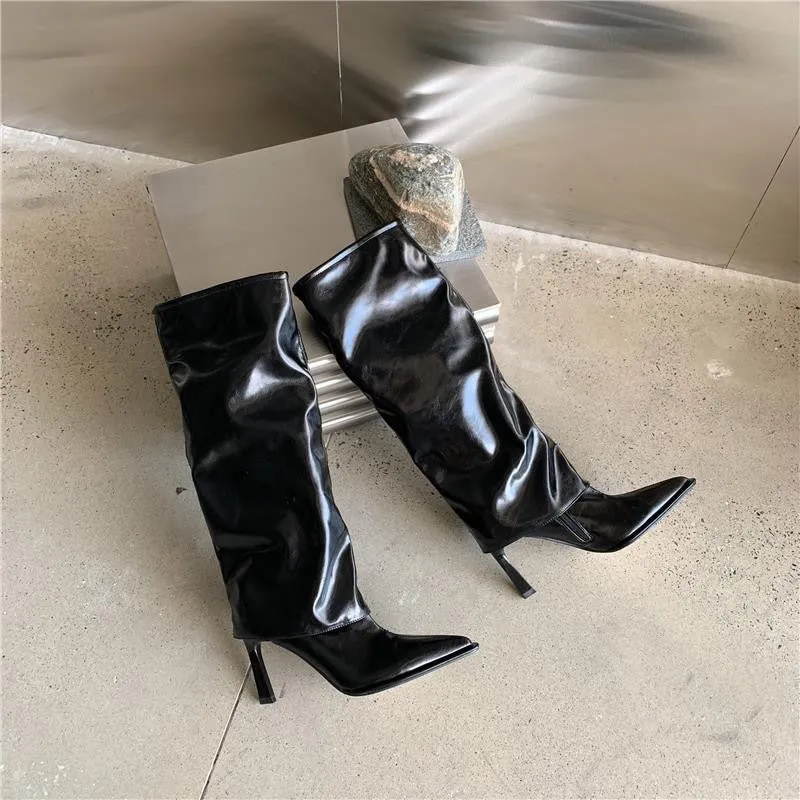 Versatile Fall/Winter Thin High Heel Pointed Long Boots