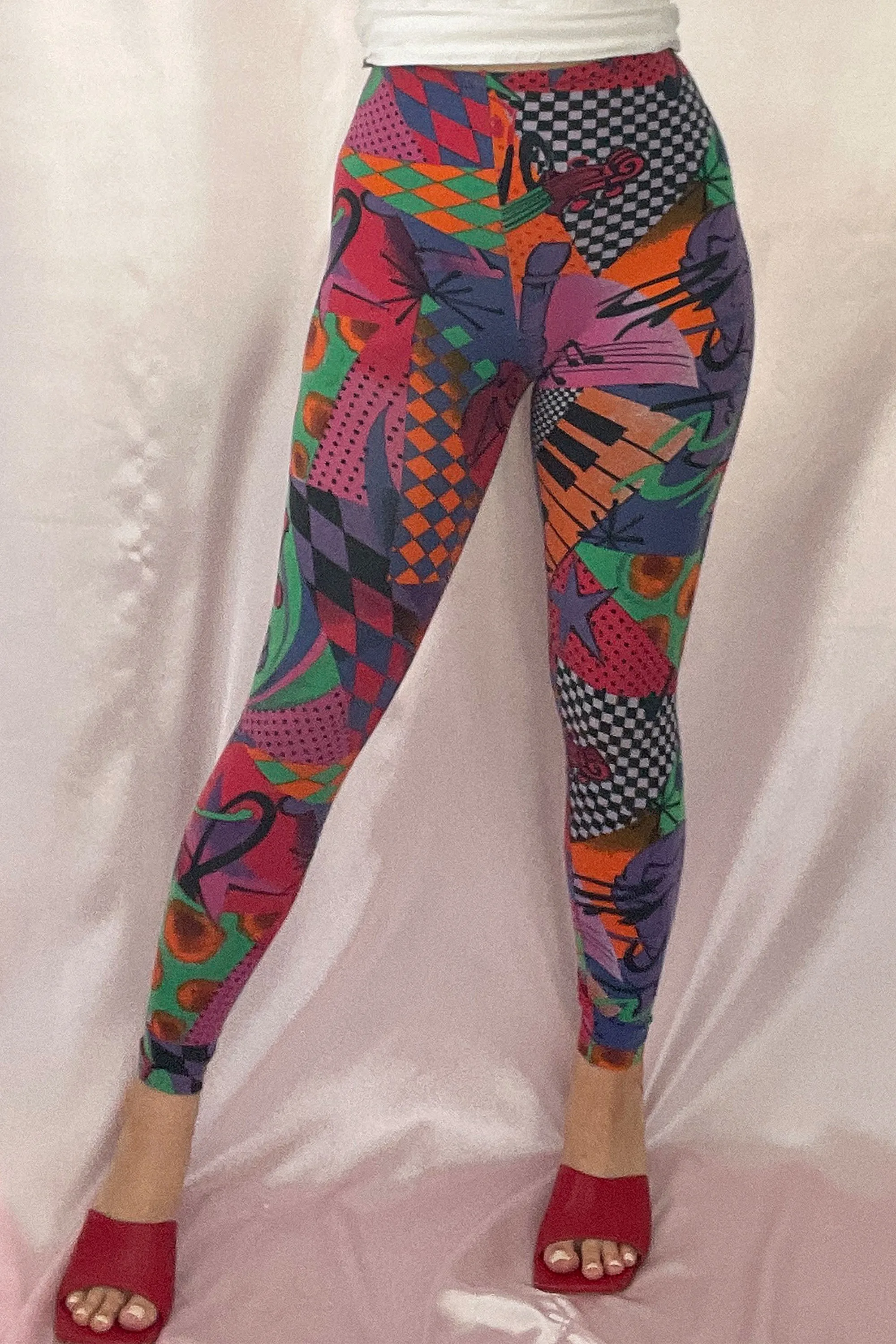 Versus Gianni Versace Vintage Printed Leggings