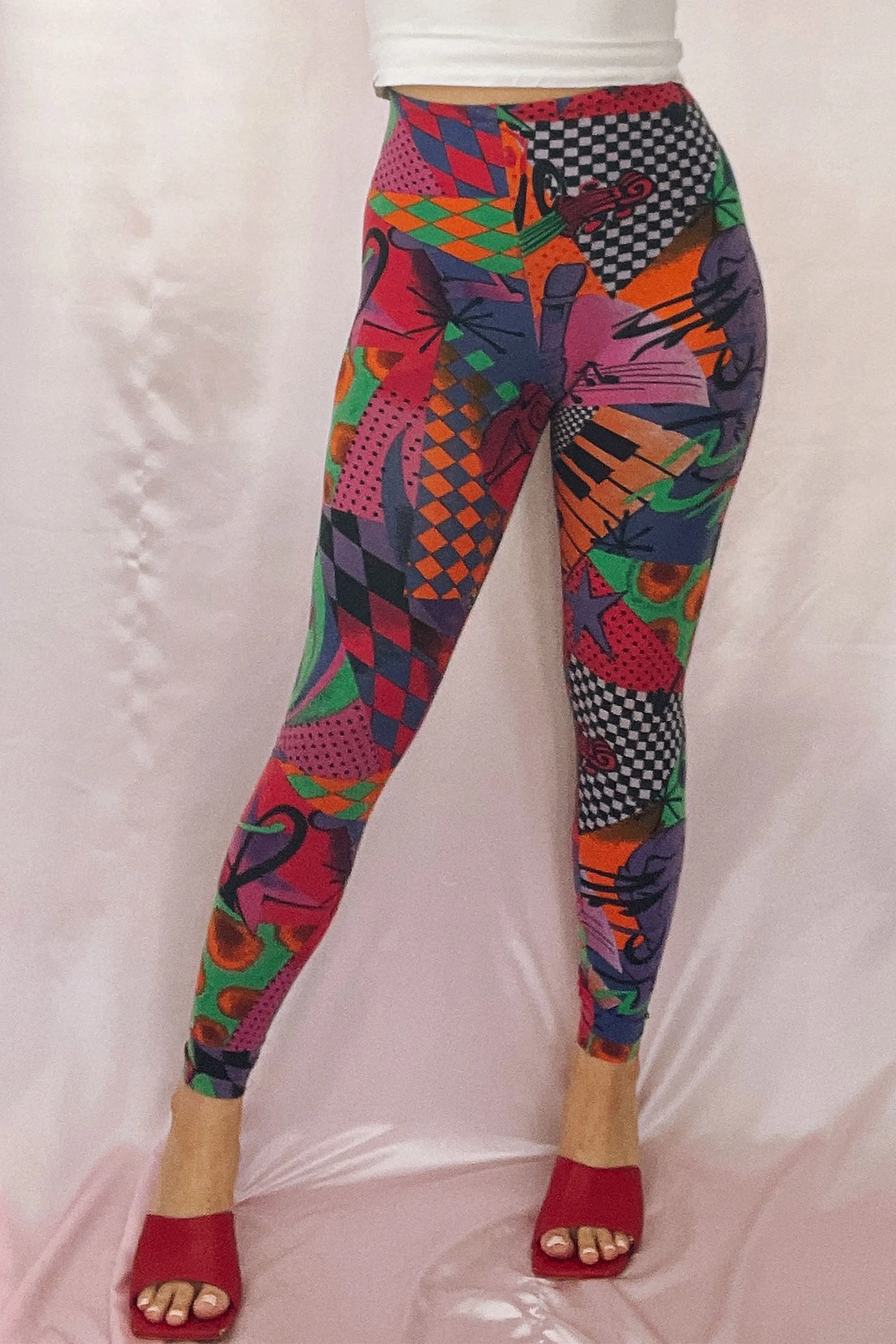 Versus Gianni Versace Vintage Printed Leggings