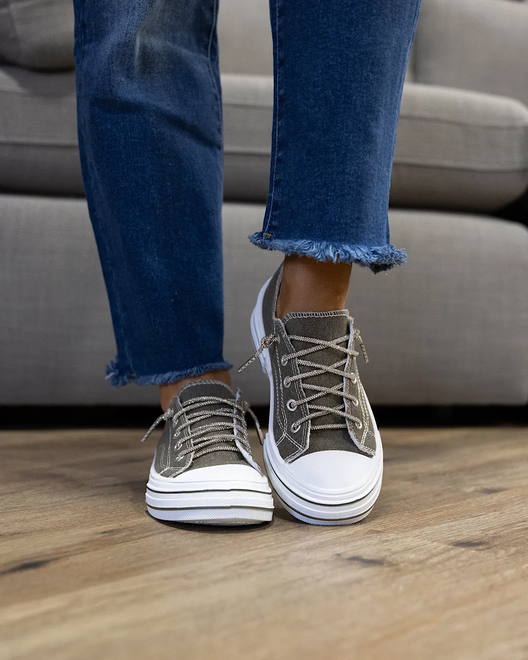 Very G Aman Sparkle Sneakers - Khaki