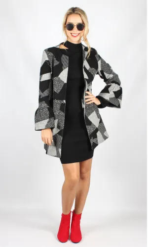 VS7336-1TB V-Neck Colour-Block Coat (Pack)