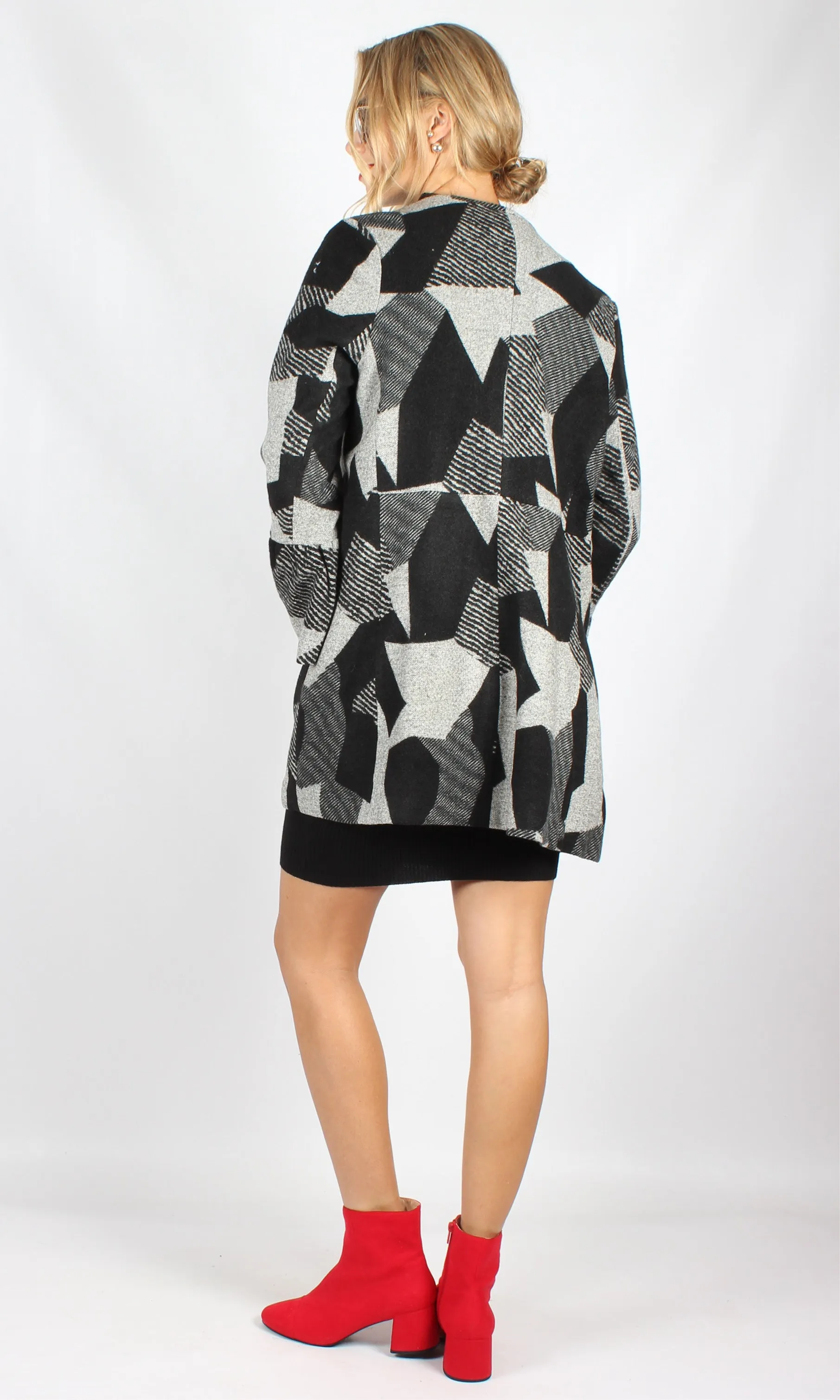 VS7336-1TB V-Neck Colour-Block Coat (Pack)