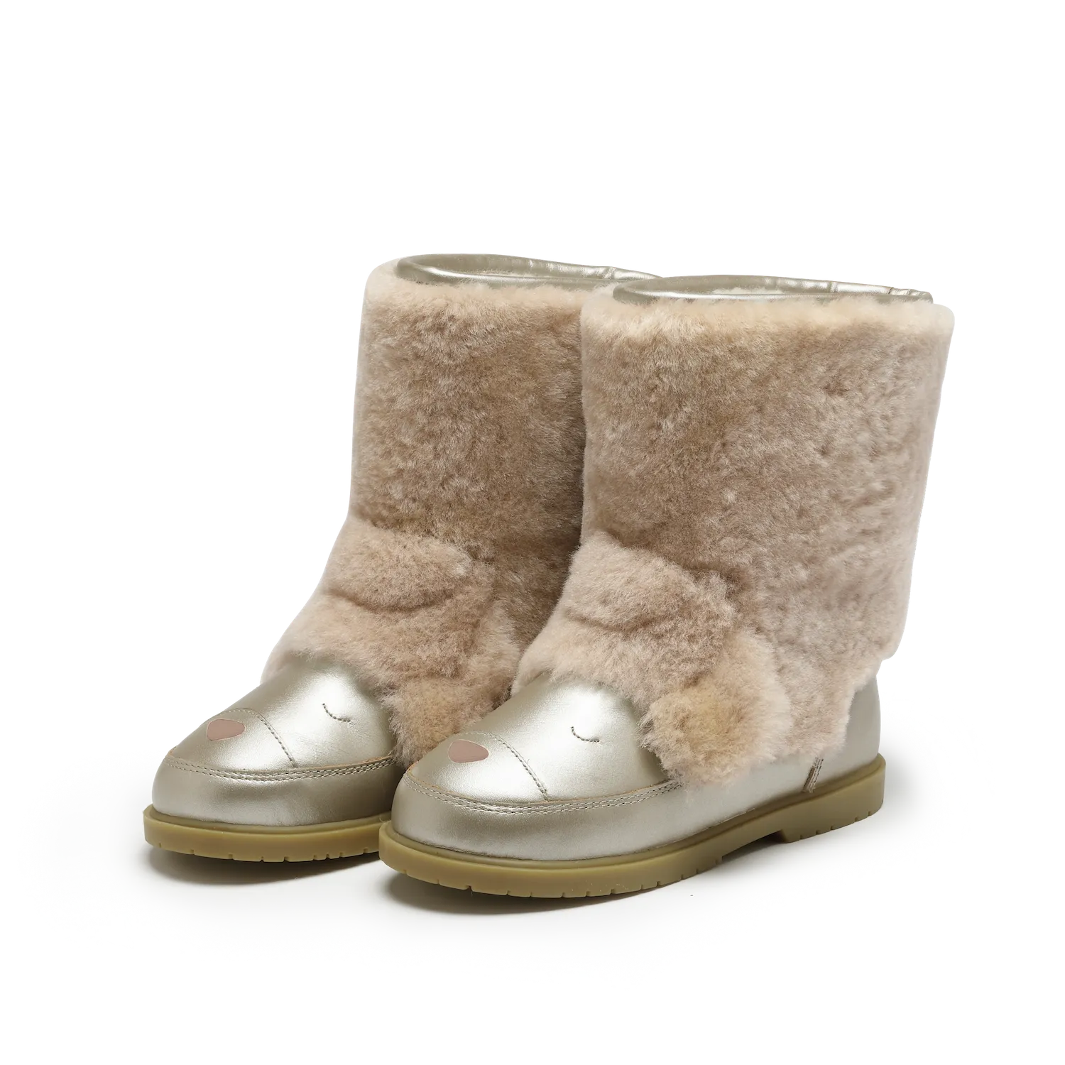 Wadudu Exclusive Boots | Poodle | Light Beige Sheep Wool