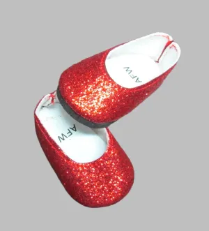 Wellie Wisher 14 inch Doll Red Glittery Slip-Ons