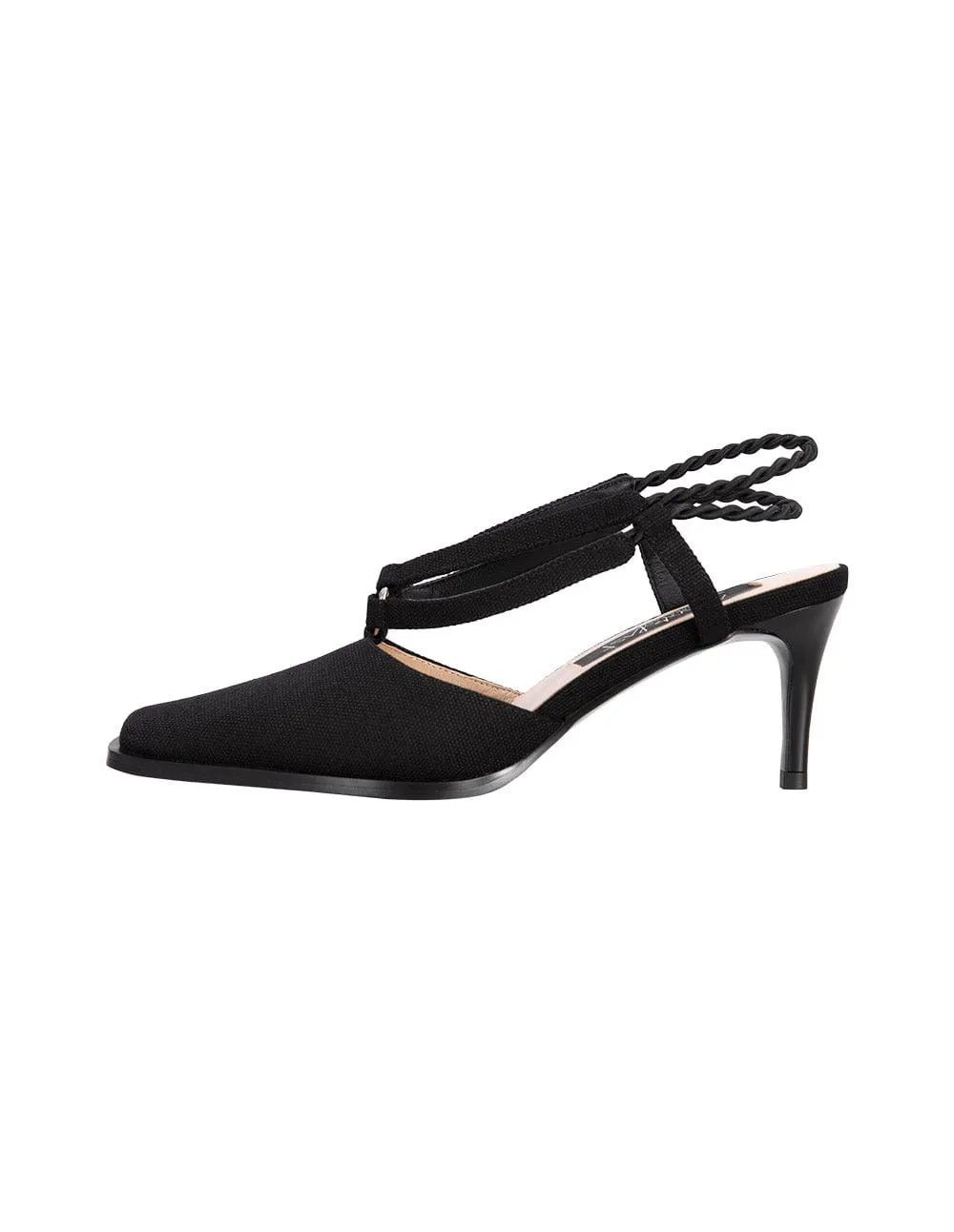 Women's Canvas Small Square Toe Slingback Shoes