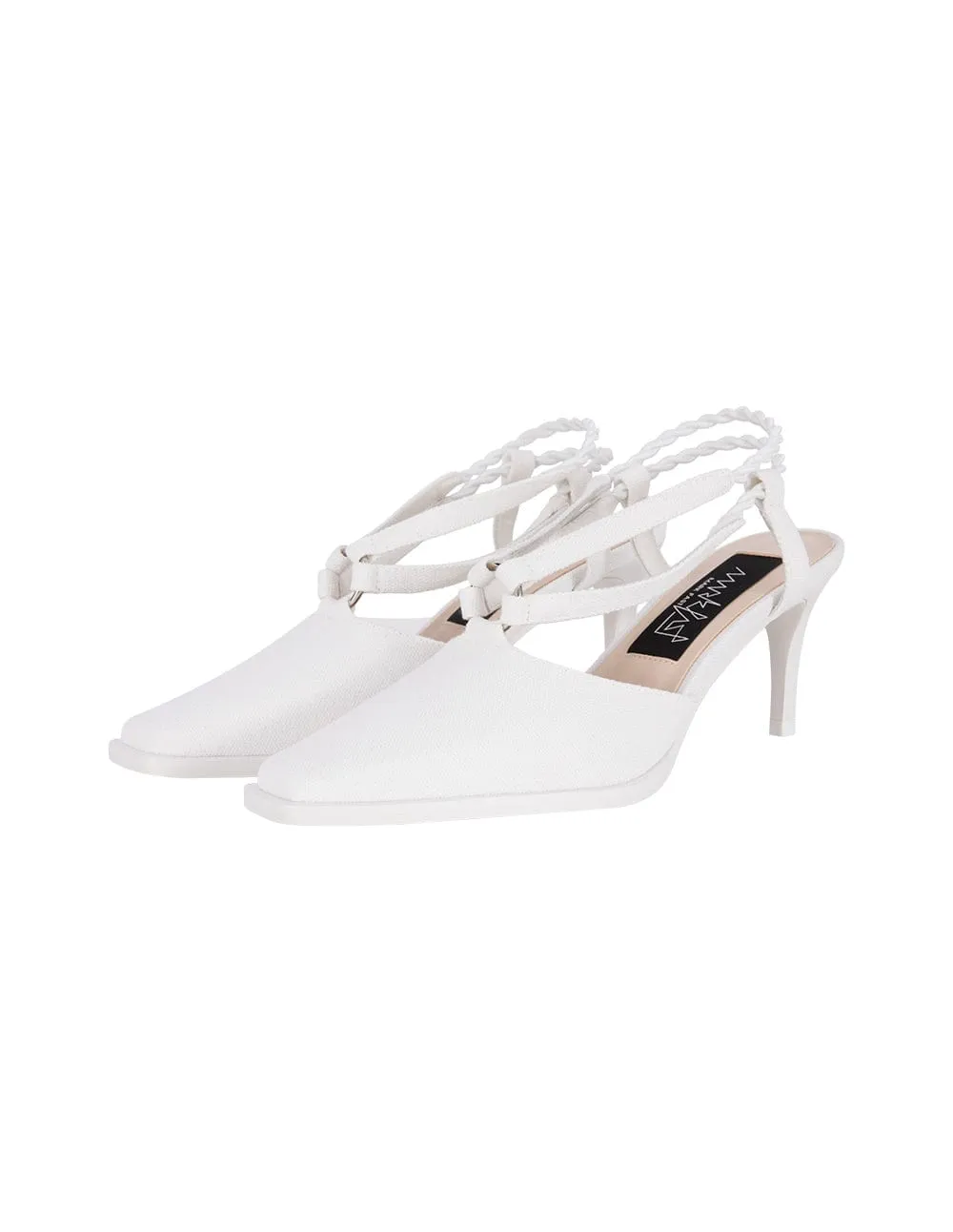 Women's Canvas Small Square Toe Slingback Shoes