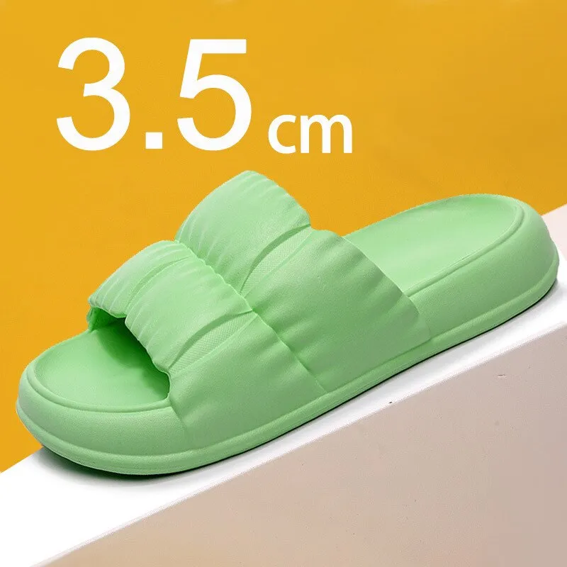 xiangtuibao  Women's EVA Soft Cloud Slippers Summer Thick Platform Beach Slides Sandals Women  Non-slip Flip Flops Room Unisex Slippers