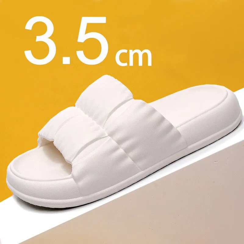 xiangtuibao  Women's EVA Soft Cloud Slippers Summer Thick Platform Beach Slides Sandals Women  Non-slip Flip Flops Room Unisex Slippers