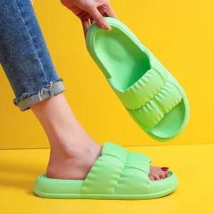 xiangtuibao  Women's EVA Soft Cloud Slippers Summer Thick Platform Beach Slides Sandals Women  Non-slip Flip Flops Room Unisex Slippers