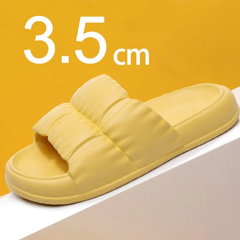 xiangtuibao  Women's EVA Soft Cloud Slippers Summer Thick Platform Beach Slides Sandals Women  Non-slip Flip Flops Room Unisex Slippers