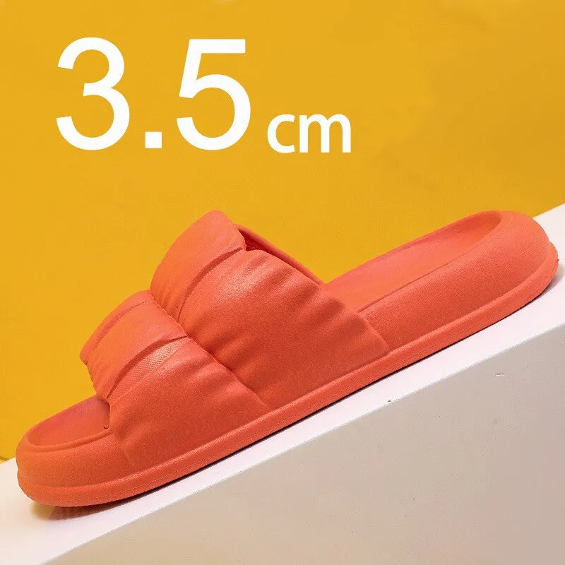 xiangtuibao  Women's EVA Soft Cloud Slippers Summer Thick Platform Beach Slides Sandals Women  Non-slip Flip Flops Room Unisex Slippers